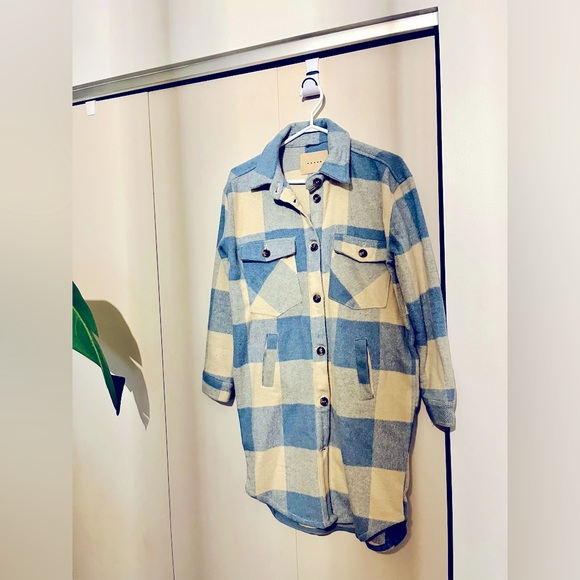 Long Plaid Shacket - Picture 1 of 3